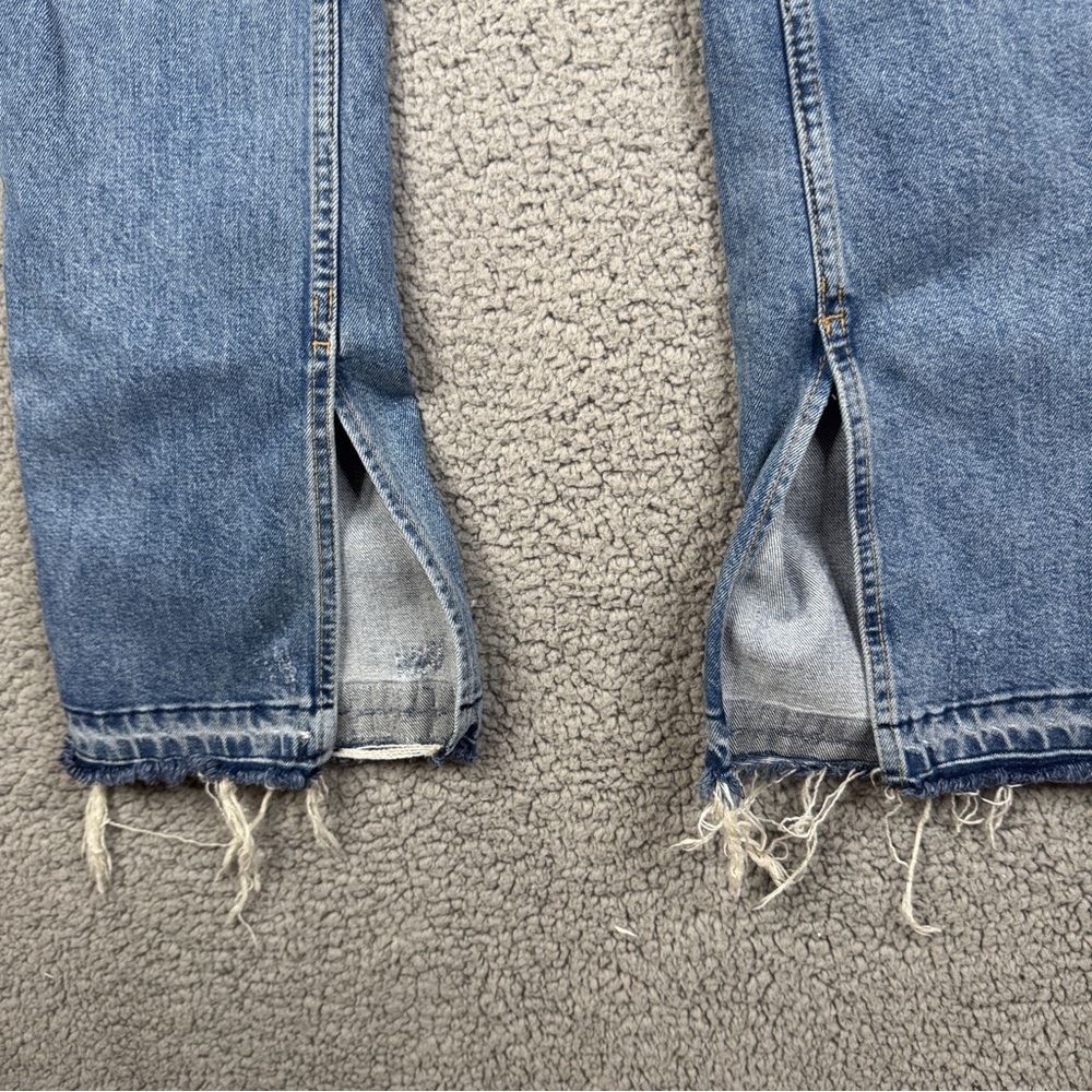 We The Free Jeans Womens 26 Med Wash High Rise Split Hem Full Length 70s Bootcut - Picture 8 of 16